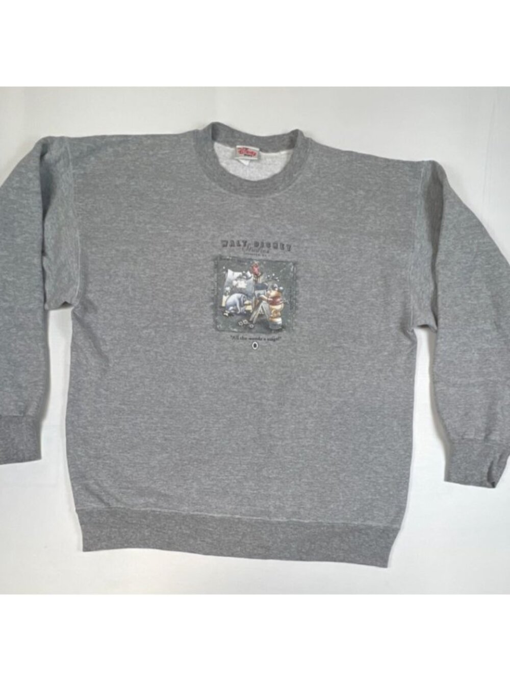 Vintage Disney Studios Winnie The Pooh Grey Crewneck Sweatshirt M Made In USA